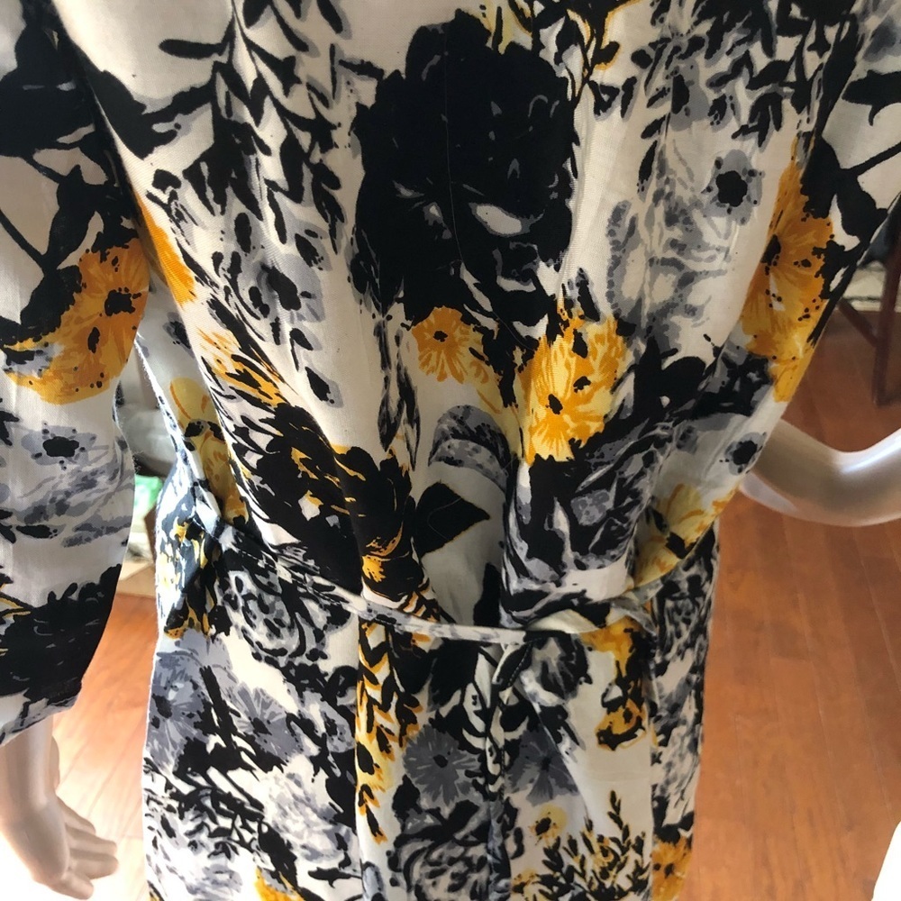 Bohemian Indian Floral Print Long Tunic Blouse - Picture 6 of 8